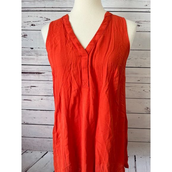 Mauve Anthropologie XS Sleeveless Shirt Blouse Tunic Top Extra Small Rayon - Picture 3 of 9